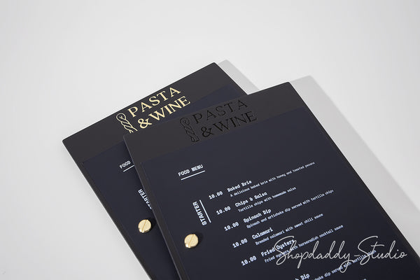 Black Plywood Menu Board with Logo for Hospitality