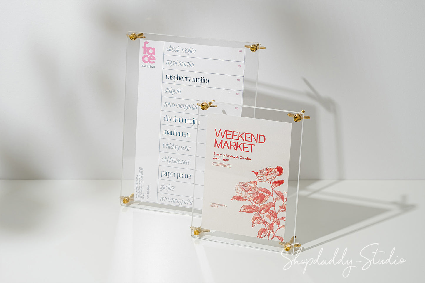 Clear Acrylic Sign Holder with Metal Screws for special offers