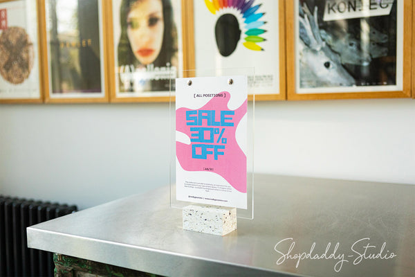 Compact Acrylic Tabletop Menu Holder