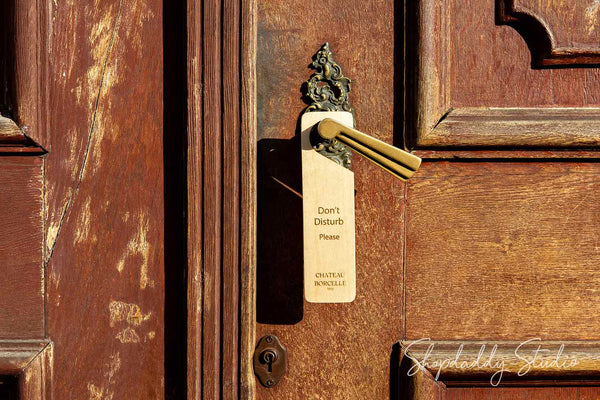 Custom Double-Sided Wooden Door Hanger for hotel