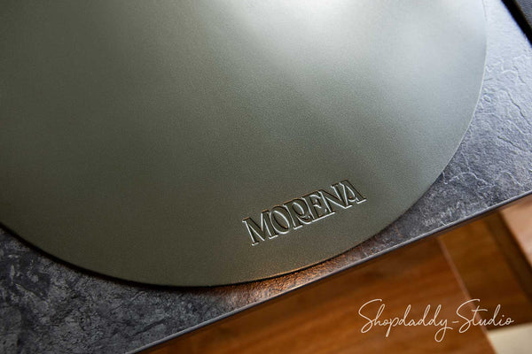 Custom Green Leather Round Placemat for restaurant