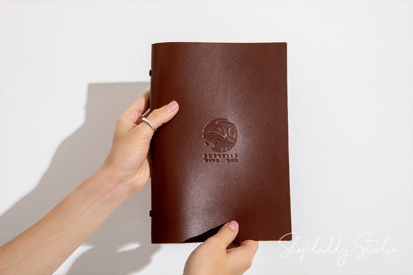 Custom Leather Menu Book With Logo