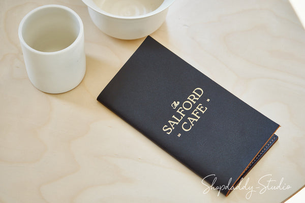 Dark Brown Italian Leather Check Presenter for restaurant