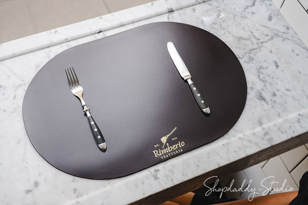 Dark_Brown_Thick_Leather_Oval_Table_mat_for_bar