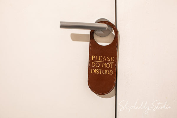 Do Not Disturb Door Hanging Sign with logo for hotels
