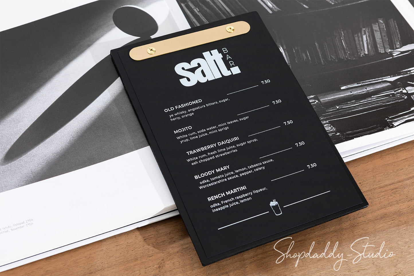 Double Leather Menu Holder for restaurant