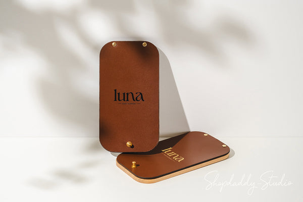 Elegant Brown Leather / Wood Bill Holder for restaurant
