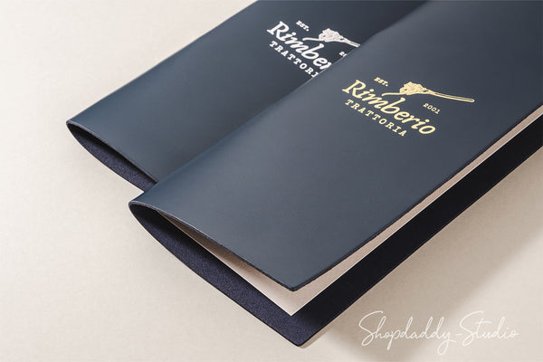 Leather Menu Covers With Metal Rings Mechanism