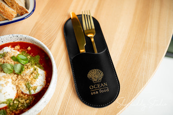 Leather Rounded Cutlery Holder