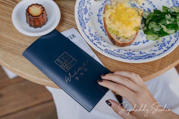 Modern Italian Leather Server Book for cafe
