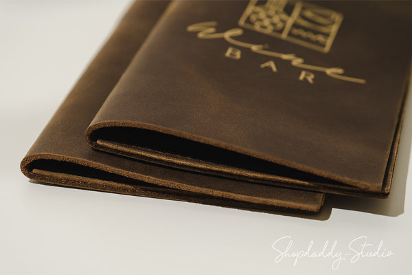 Olive Leather Check Presenter with Pen Loop in details
