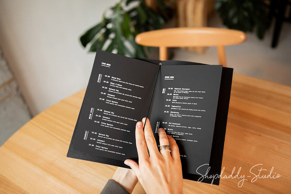 Personalized Leather Menu Cover With Belt For Restaurant