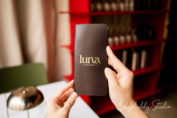 Personalized Rounded Check holder for restaurant