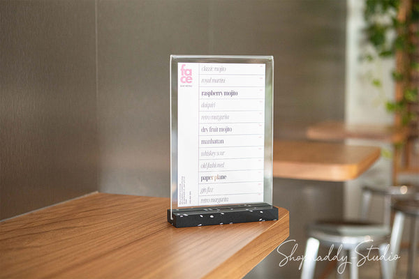 Plastic Menu Holder