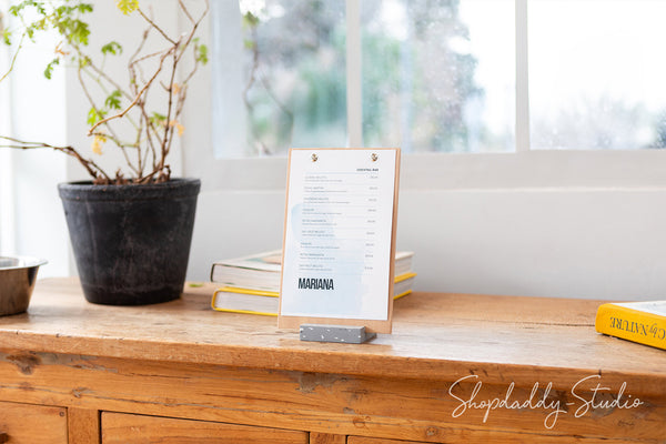 Plywood Lacquer Angled Wooden Table Stand With Plastic Base