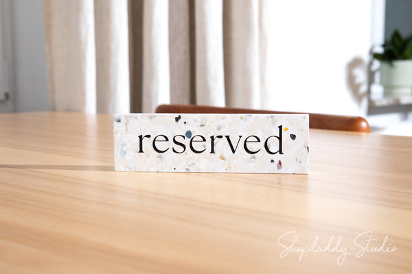 Restaurant Reserved Sign