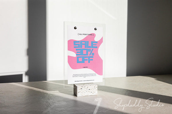 Stylish Acrylic Tabletop Menu Holder