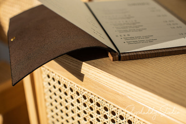Wood Clipboard Menu for restaurant