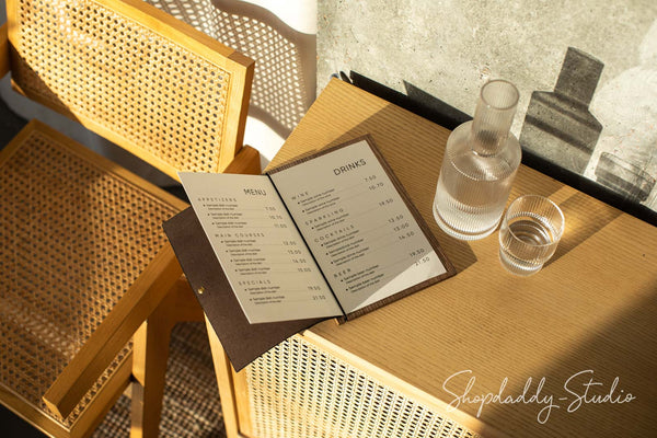 Wood Clipboard Menu for Cafe