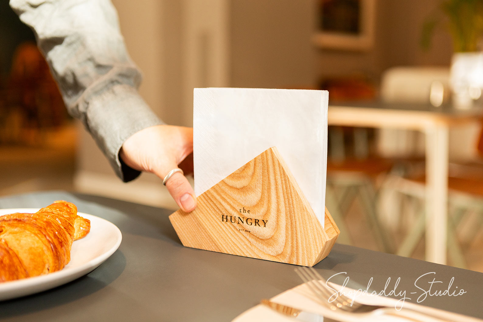 Wooden Napkin Holder ASHWOOD Matt Lacquer