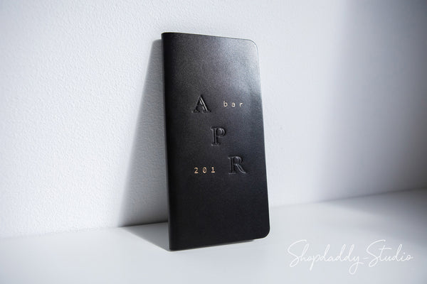 Black Italian Leather Check Presenterwith your logo for bar