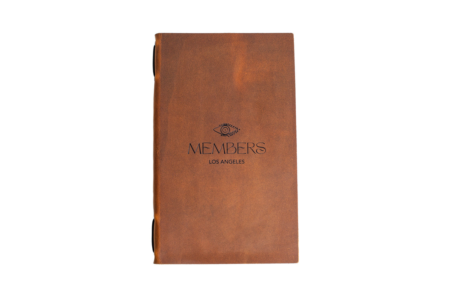 Rusty Double Leather Menu Folder with Elastic Band
