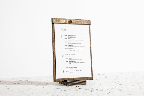 custom wood menu board for restaurant