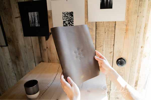 Olive Menu Cover Book with Rings Mechanism with logo