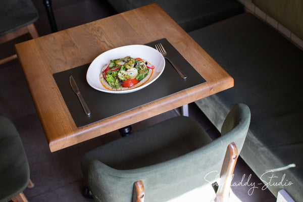 Cafe Green Thick Leather Table Dining Placemat