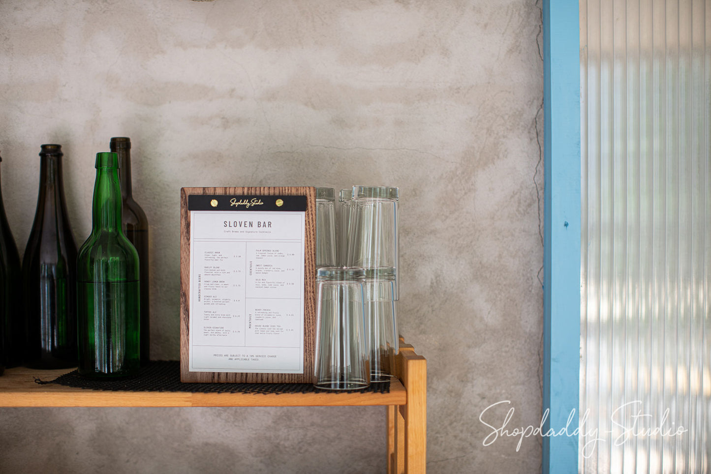 Custom Wooden Menu Board with your logo