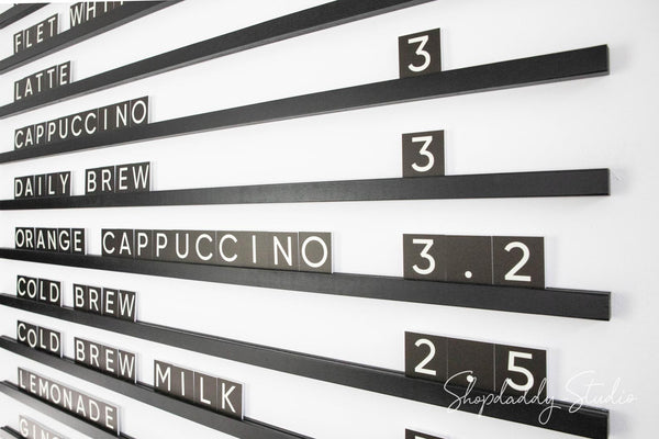 Restaurant Black Wall Menu PVC Letter Board