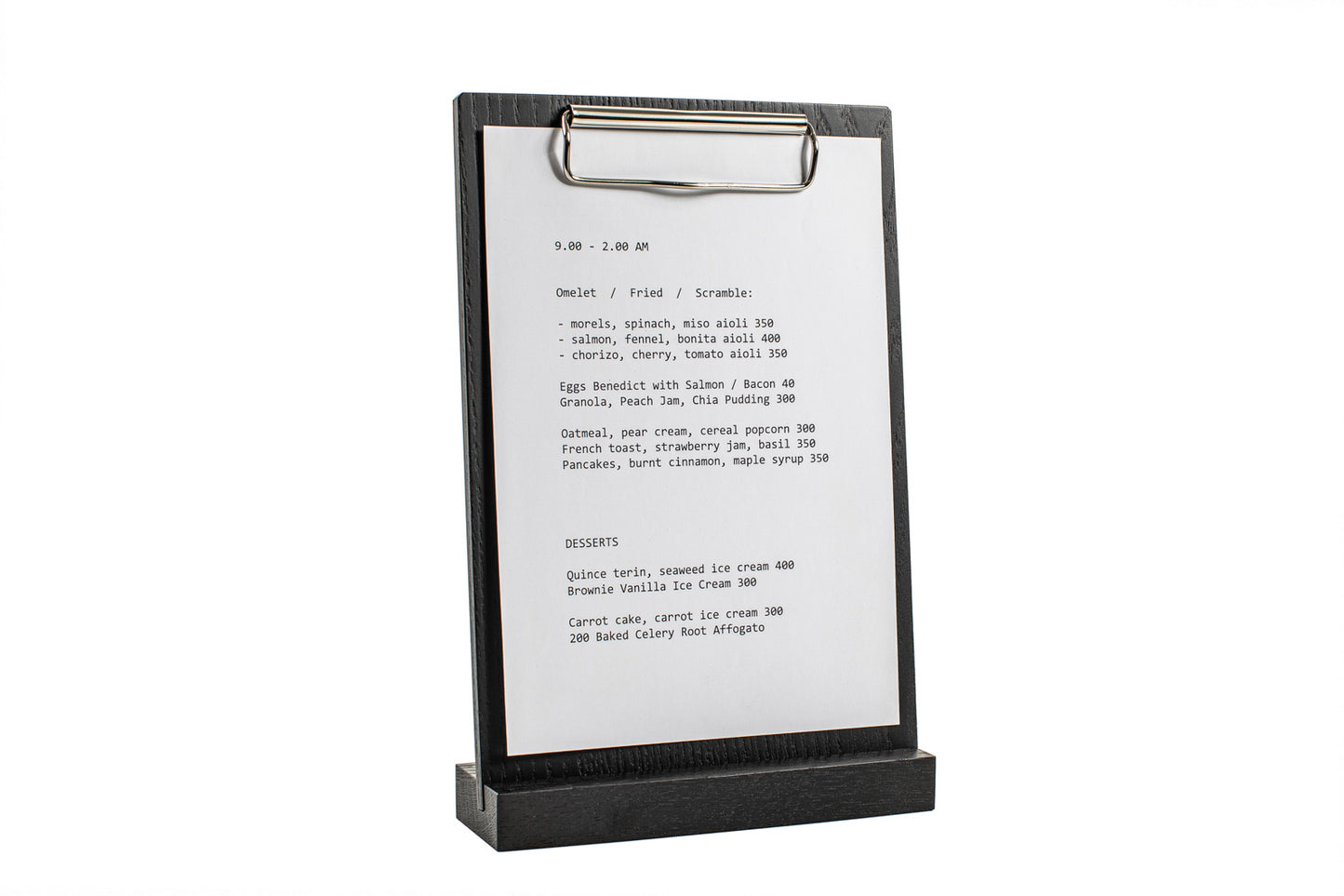 Bar Angled Wooden Table Stand with Clip