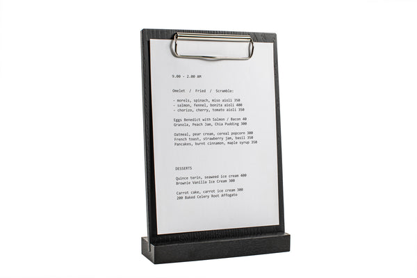 Bar Angled Wooden Table Stand with Clip