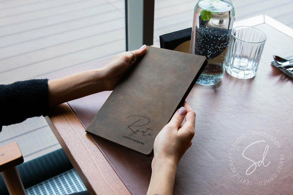 leather menu cover for restaurant shopdaddy studio