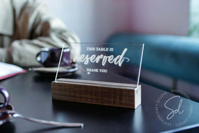 table reserved sign for restaurant shopdaddy studio
