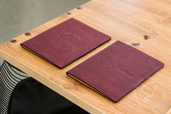 restaurant Brown Leather Menu Cover with Cork