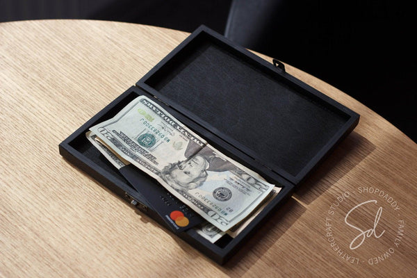 restaurant Black Wooden Check Holder Box