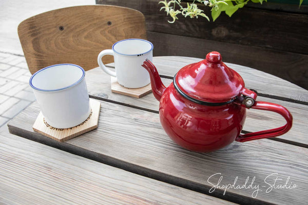 Stylish Set of Wooden Coasters (5 pcs)