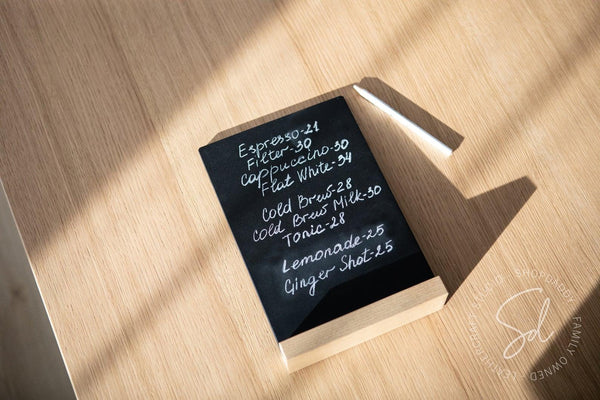mini chalkboard for cafe menu shopdaddy studio