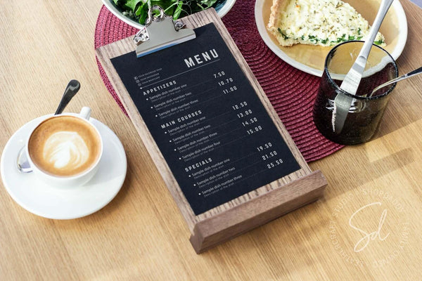 touchless Straight Wooden Table Stand with Clip