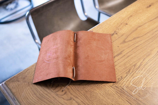 Stylish Leather Menu Holder with Leather Lace