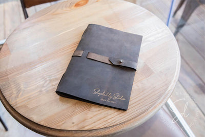 cafe leather menu cover shopdaddy studio