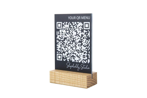 QR menu printing acrylic plate shopdaddy studio