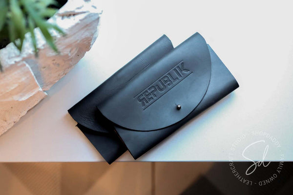 Black Bill Holder with Button Stud