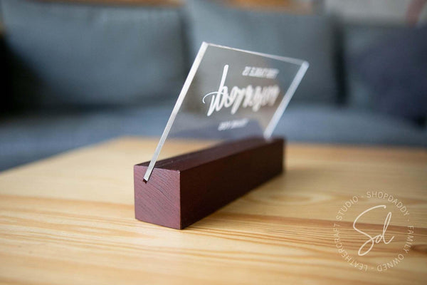 Ashwood Wooden / Acrylic Reserved Sign for bar