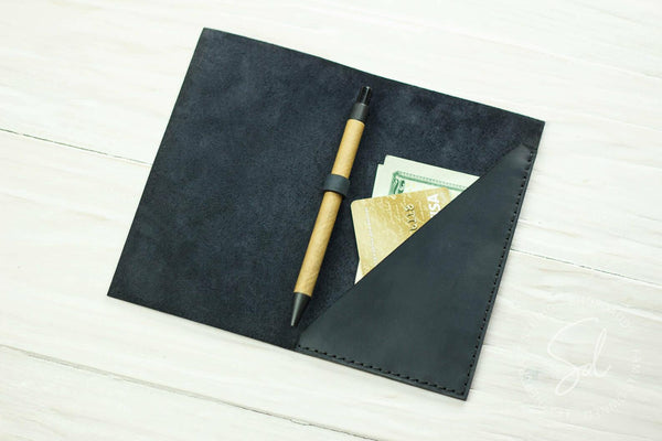 restaurant Leather Check Holder with Pen Loop