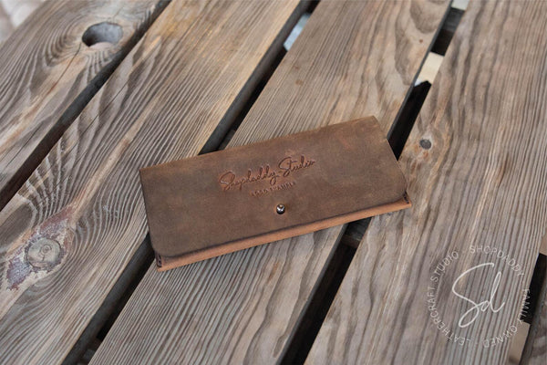 Rusty Server Pouch with Pocket and Button Stud
