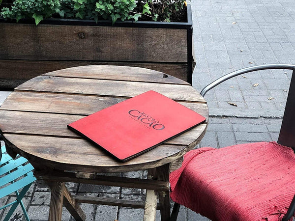 restaurant thick leather menu cover shopdaddy studio