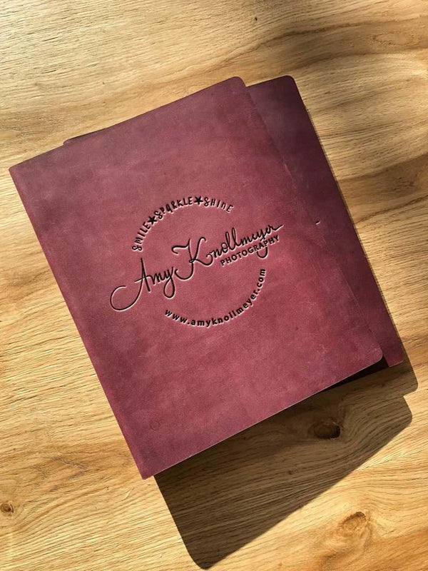 Brown Leather Menu Book with Cork for restaurant