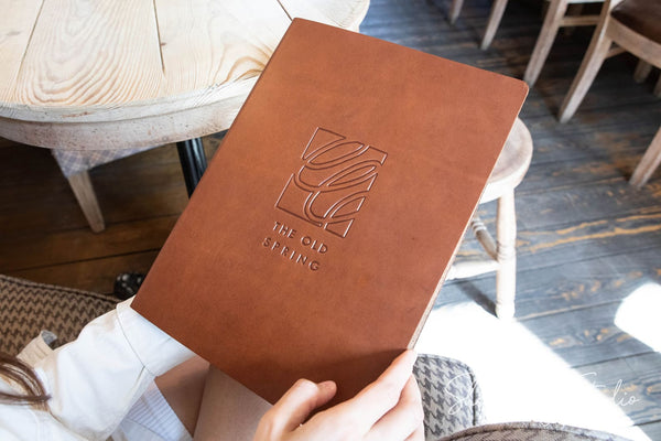 cafe leather menu folder A5 shopdaddy studio